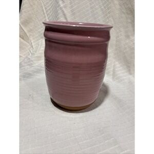 Vintage Signed pottery vase 6.5 In Tall Pink Marked Arrow Rock E. Collings‎ 92